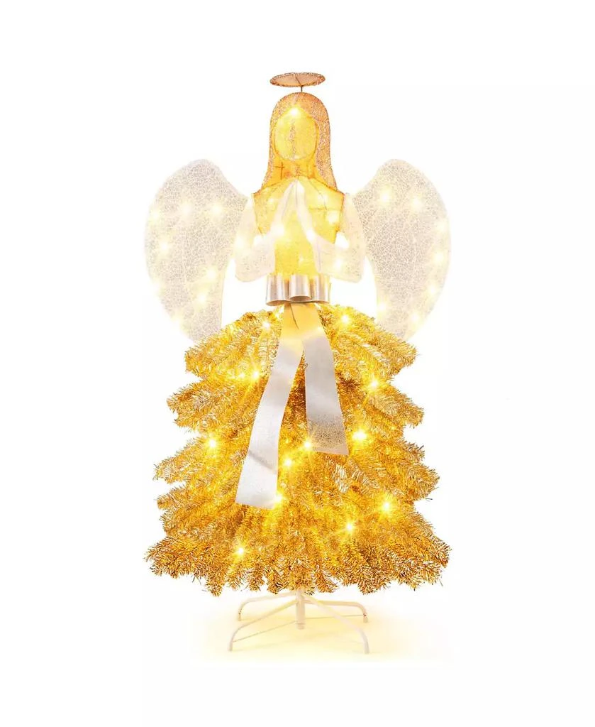 Costway 3 PCS Lighted Penguin Family with 194 LED Lights Zip Ties & Ground Stakes 1