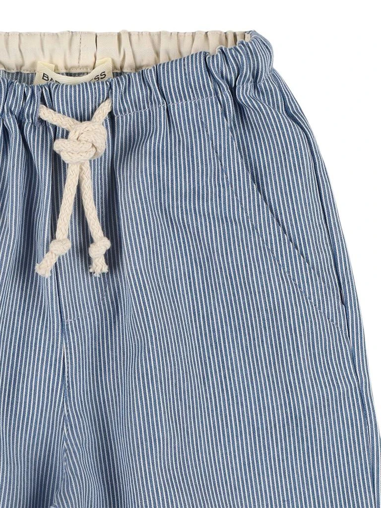 BABE & TESS Striped Cotton Denim Pants 1