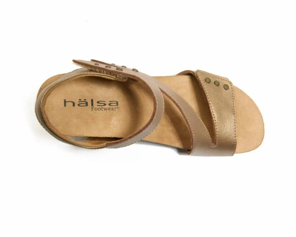 Halsa Footwear Women's Giselle Wedge Heels In Bronze 4