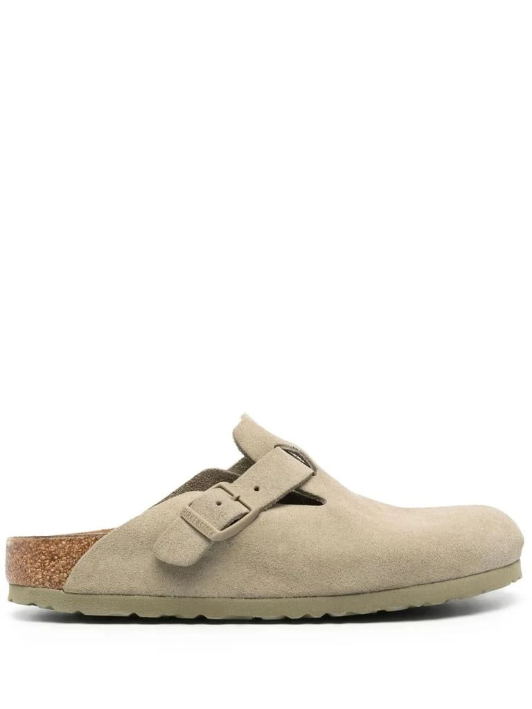 Birkenstock Birkenstock Boston Faded Khaki, Suede Leather Shoes 1