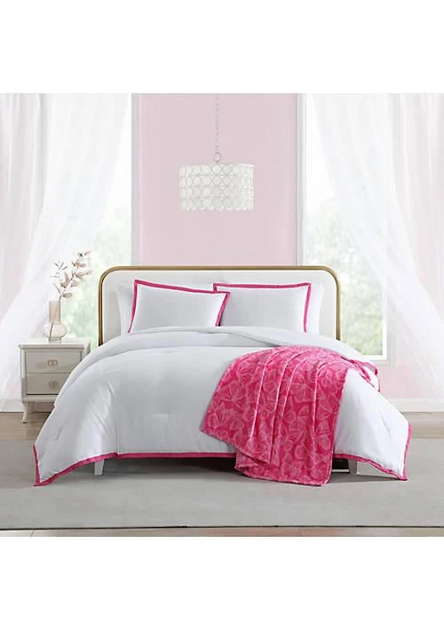 Betsey Johnson Johnson Signature Hotelsolid Microfiber Comforter Sham Bonus Set 1