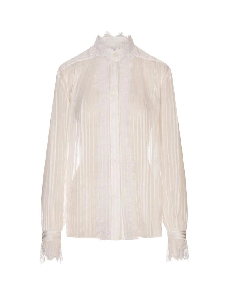Chloé Chloé Lace Gathered Blouse from Cettire