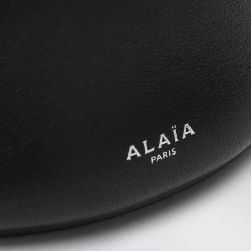 Alaïa Mini Ring Bucket black leather bag 6