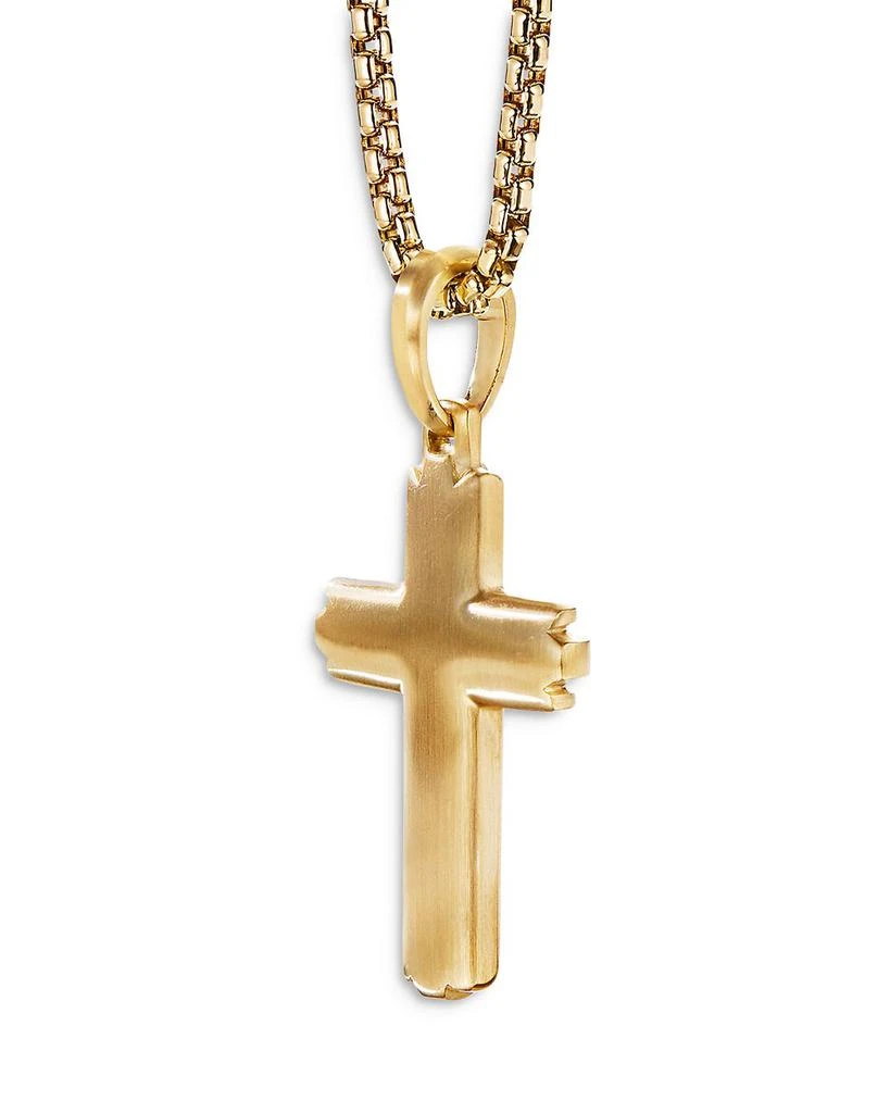 David Yurman Men's Deco Cross Pendant in 18K Yellow Gold, 34mm 4