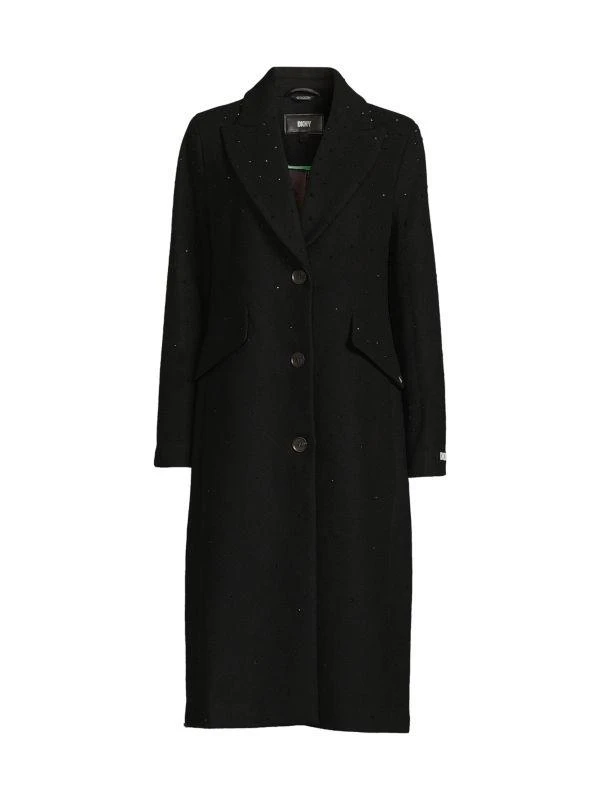 DKNY Wool Blend Long Coat 6