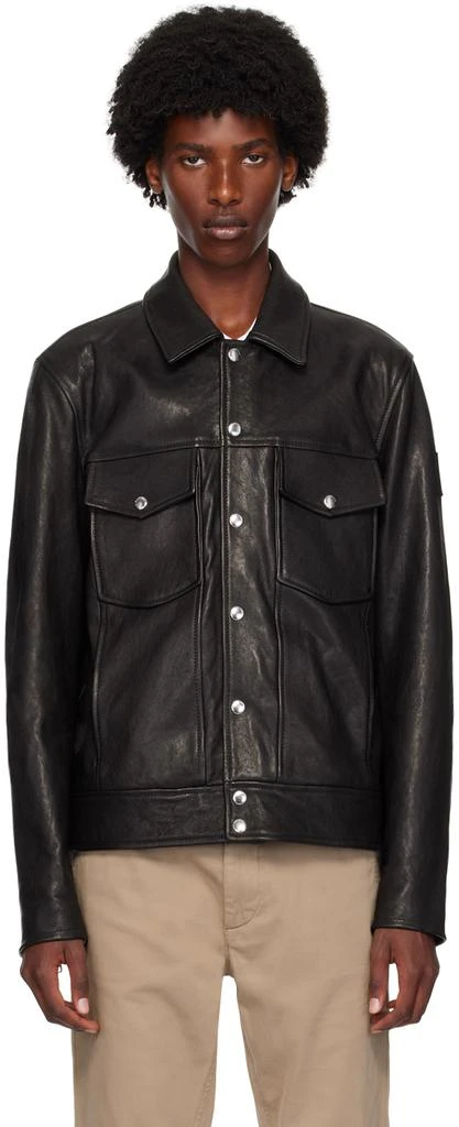 BELSTAFF Black Piston Leather Jacket 1