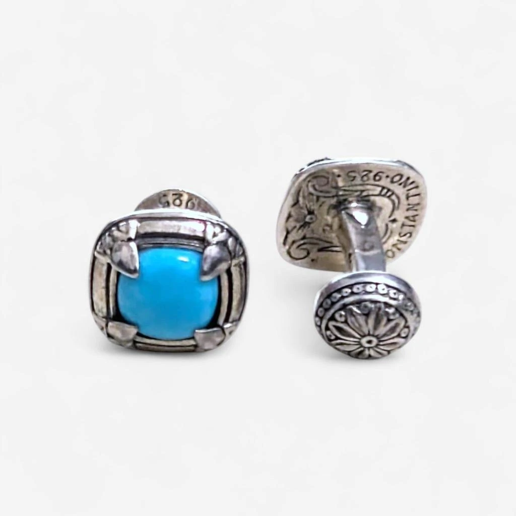 Konstantino Konstantino Sterling Silver Turquoise Cufflinks MAKJ91-131-137-copy 3