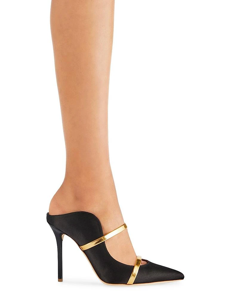 Malone Souliers Maureen 100MM Satin Heeled Mules 2