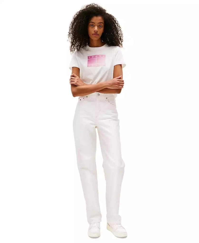 Tommy Jeans Women's Cotton Gradient Flag Graphic T-Shirt 2
