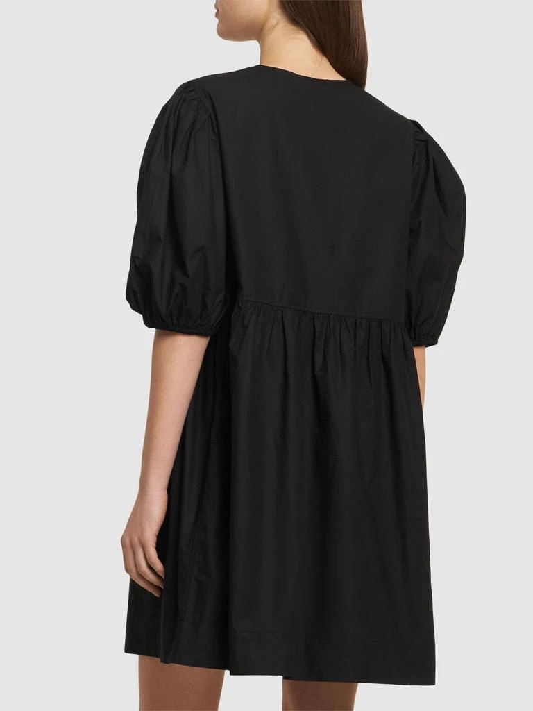 Ganni Tie String Cotton Poplin Mini Dress 2