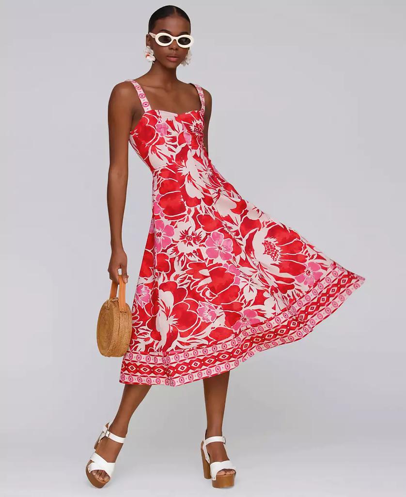 Avec Les Filles Women's Fit & Flare Floral-Print Midi Dress