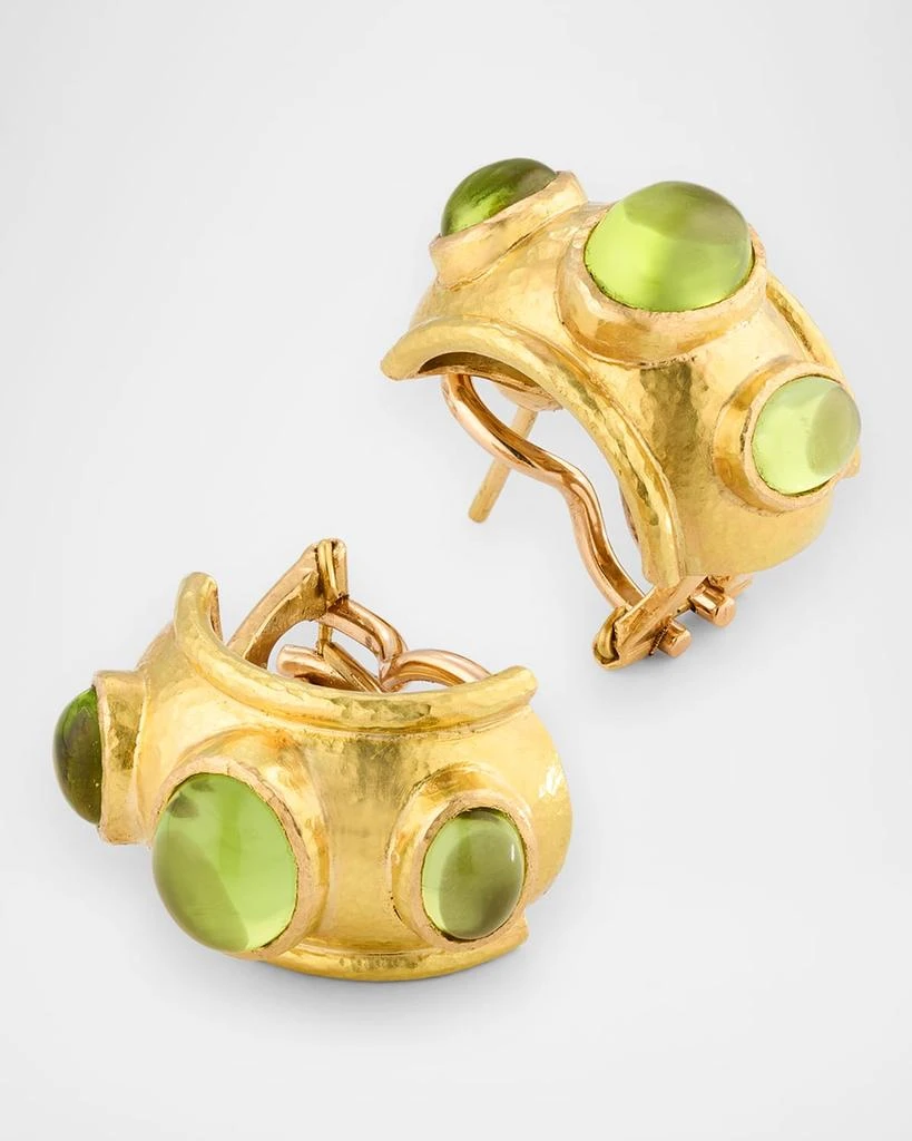 Elizabeth Locke 19K Vertical Peridot Earrings 3