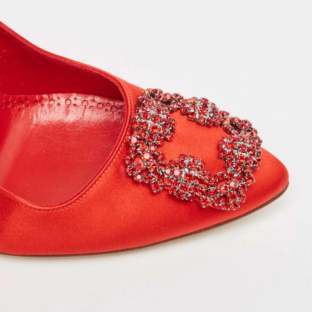Manolo Blahnik Manolo Blahnik Red Satin Hangisi Pumps Size 38 7