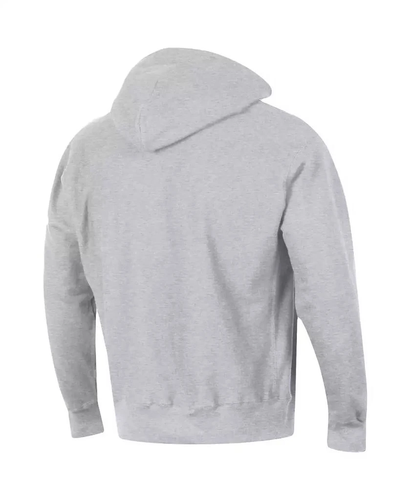 Champion Men's Heathered Gray Ole Miss Rebels Team Arch Reverse Weave Pullover Hoodie 2