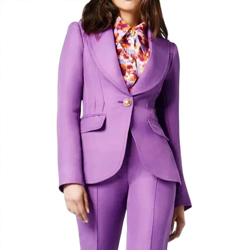 Smythe Pintuck Blazer In Violet 1