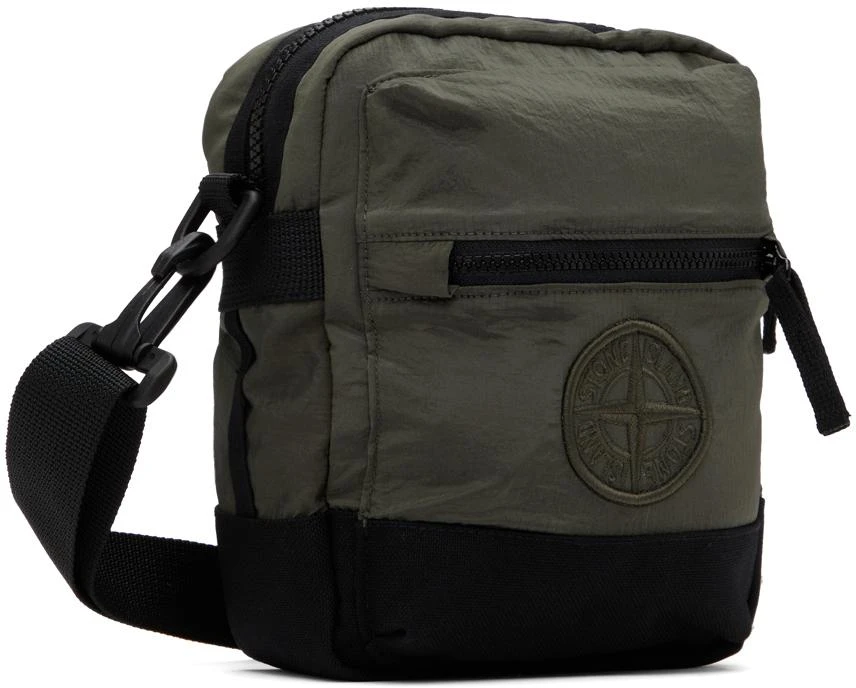 Stone Island Khaki Contrast Nylon Metal Co Shape Bag 2
