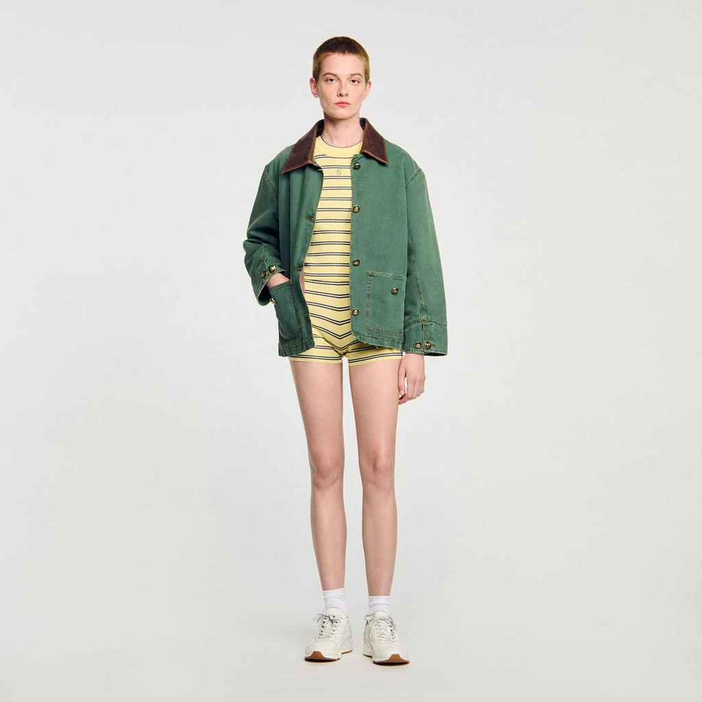 Sandro Striped knit shorts 1