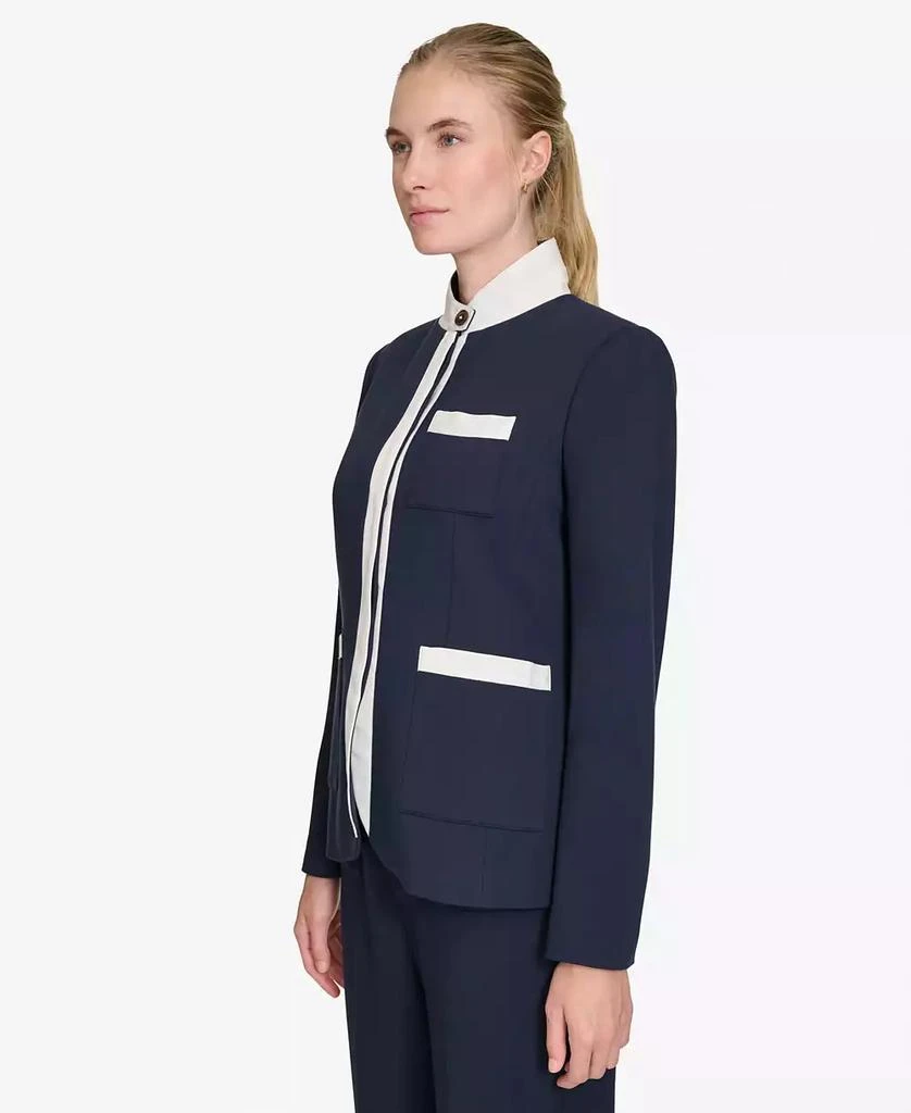 Tommy Hilfiger Women's Contrast Stand-Collar Blazer 3