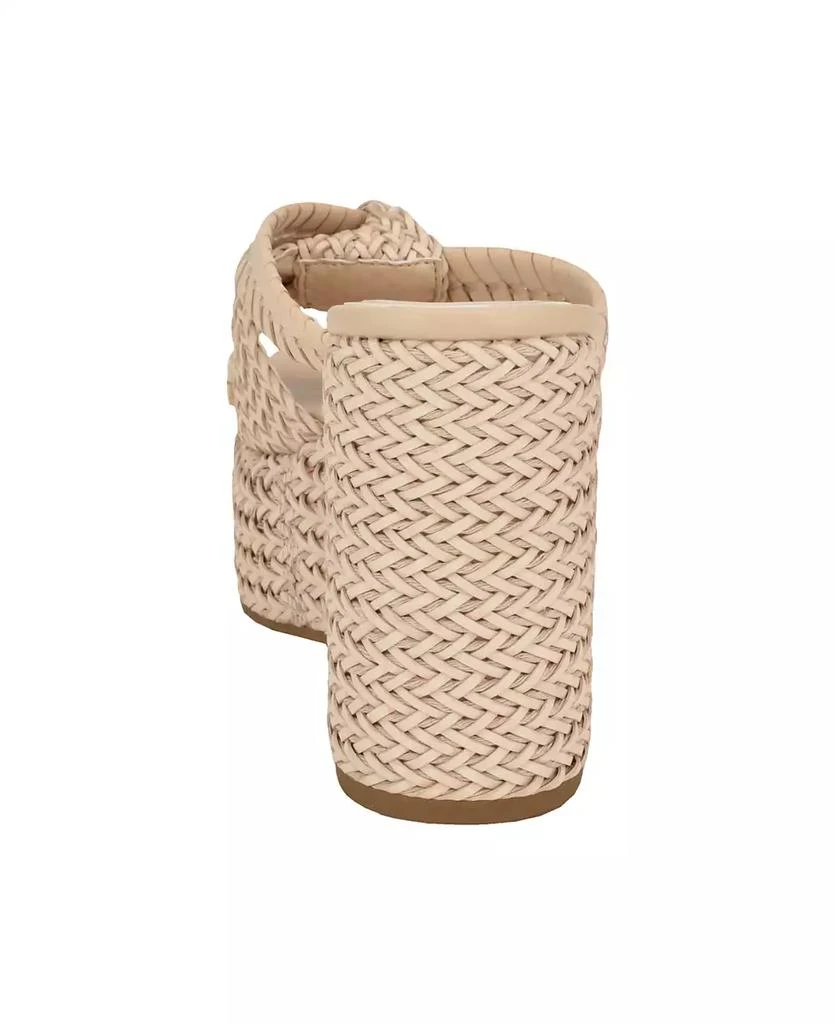 GUESS Women's Eveh Knotted Jute Wrapped Platform Wedge Sandals 3