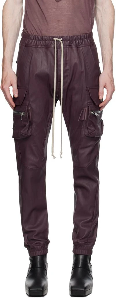 Rick Owens Purple Mastodon Leather Pants 1