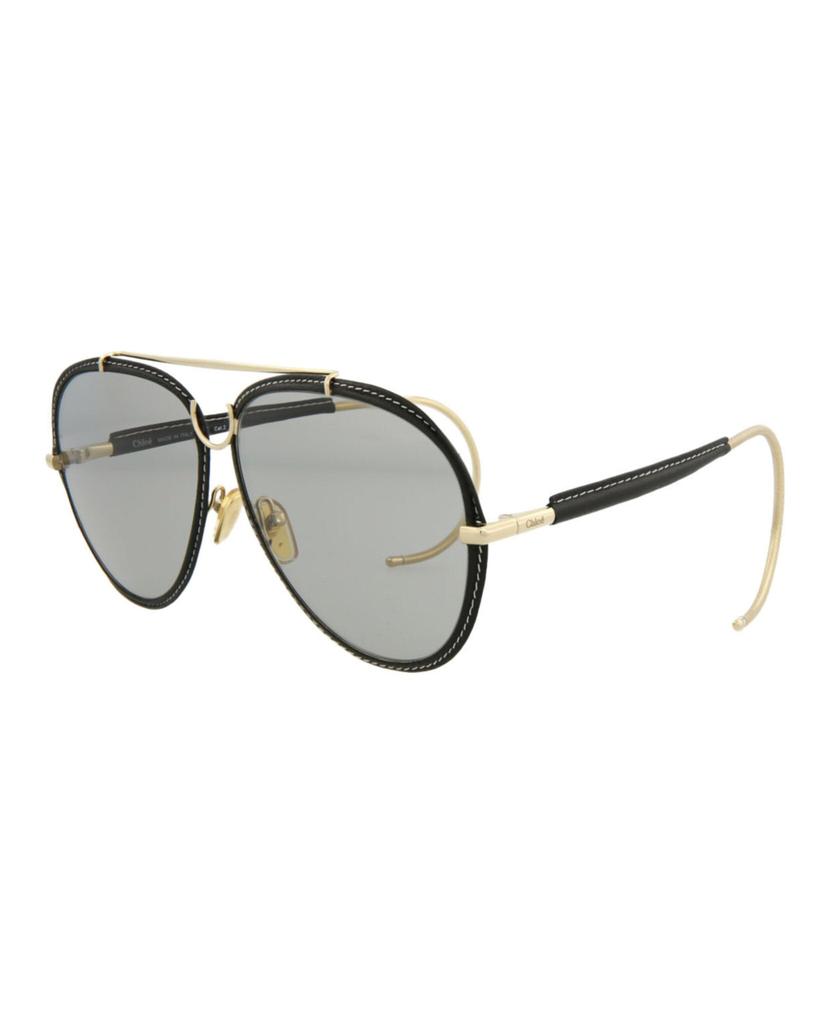 Chloé Aviator-Style Metal Sunglasses
