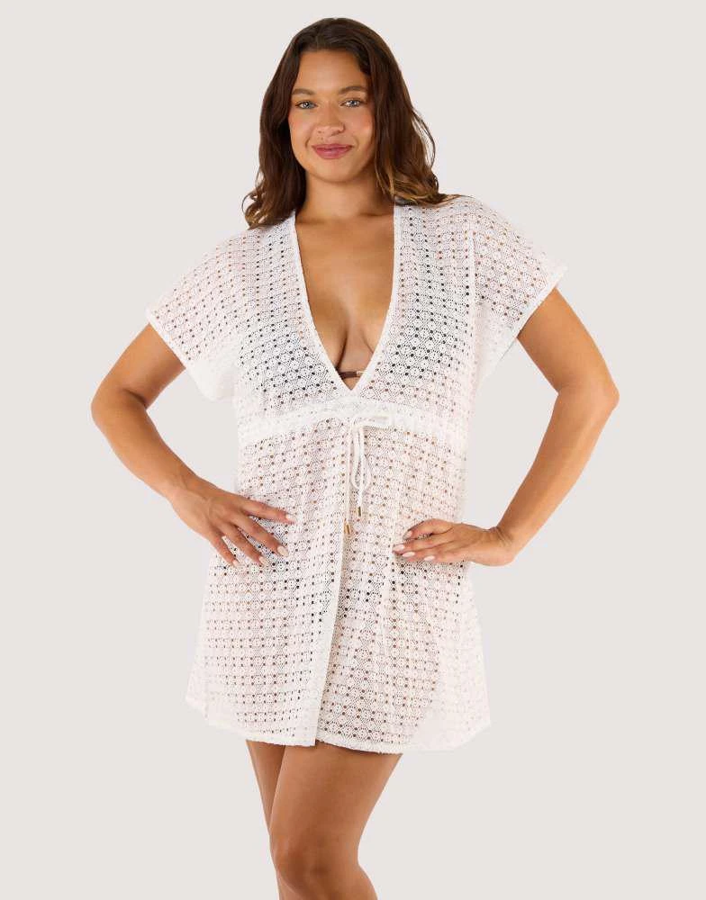 Wolf & Whistle Wolf & Whistle Isla crochet beach kaftan in white - Outdoor  Gear - BeyondStyle