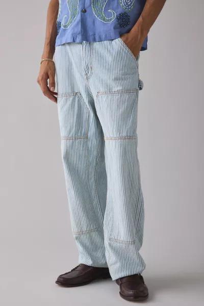 BDG BDG Hickory Stripe Baggy Skate Fit Double Knee Utility Jean