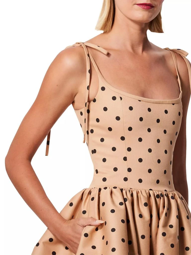 Carolina Herrera Polka-Dot Flared Minidress 6