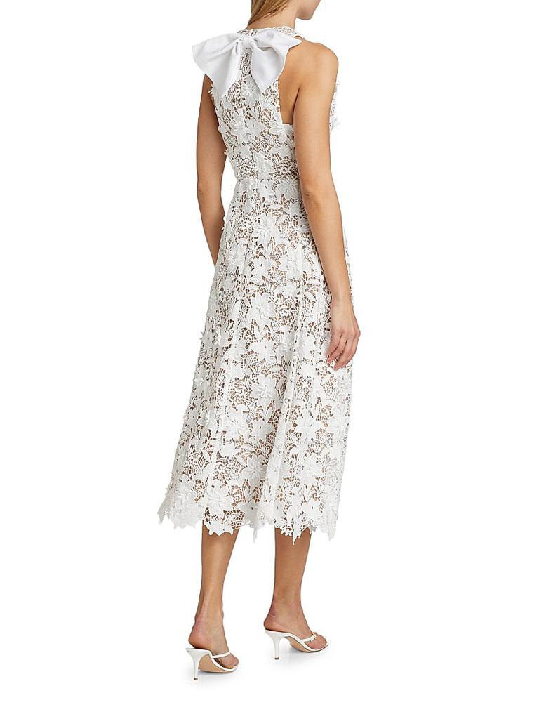 Shop Findlay Floral Lace Sleeveless Midi-Dress on Sale at