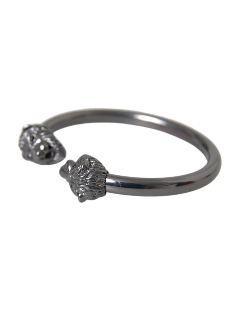 Nialaya Rhodium Lion Bangle Bracelet Women's Women