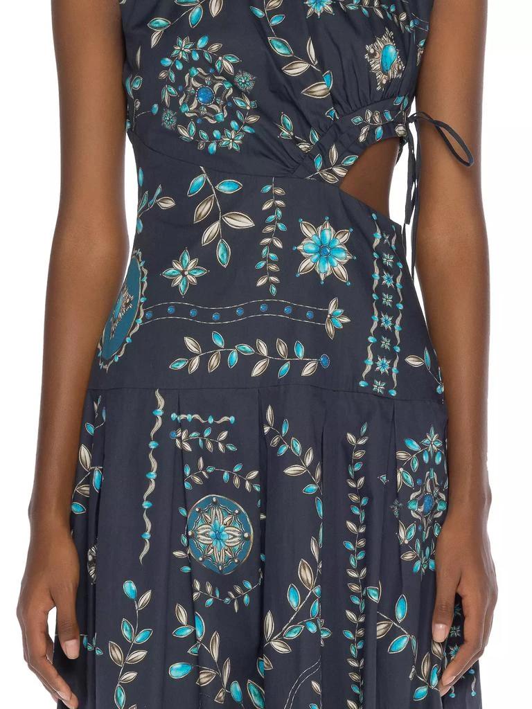 Agua by Agua Bendita Alma Otono Relicario Printed Cut-Out Maxi Dress 6