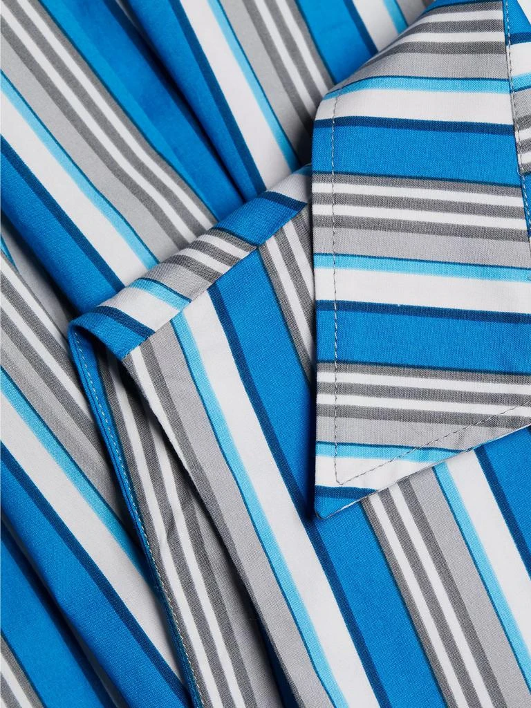 SAMANTHA SUNG Audrey Terry Stripe Stretch Cotton Shirtdress 9