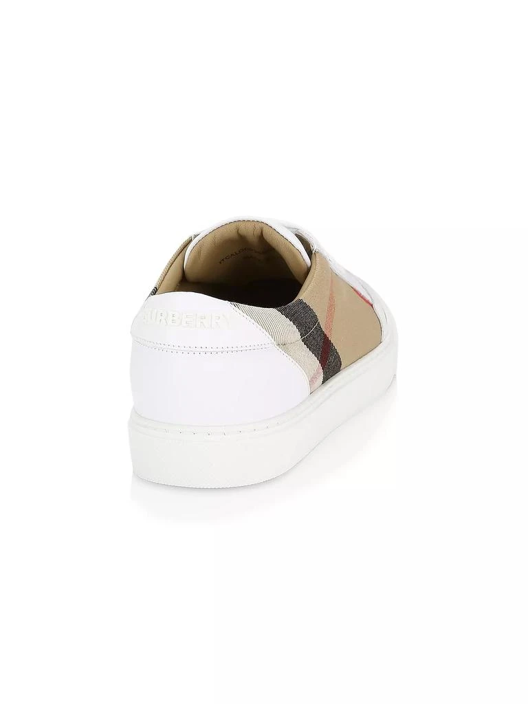 Burberry Salmond Vintage Check Leather & Textile Sneakers 3
