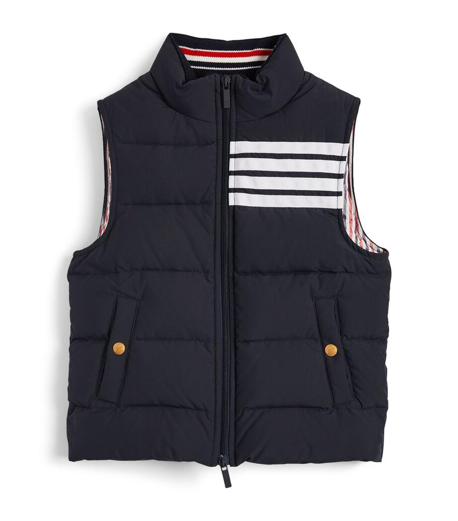 Thom Browne Down 4-Bar Puffer Gilet (2-12 Years)