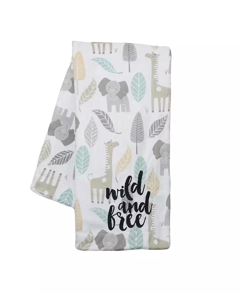 Lambs 
Ivy Jungle Friends Elephant/Giraffe Safari Soft Fleece Baby Blanket
