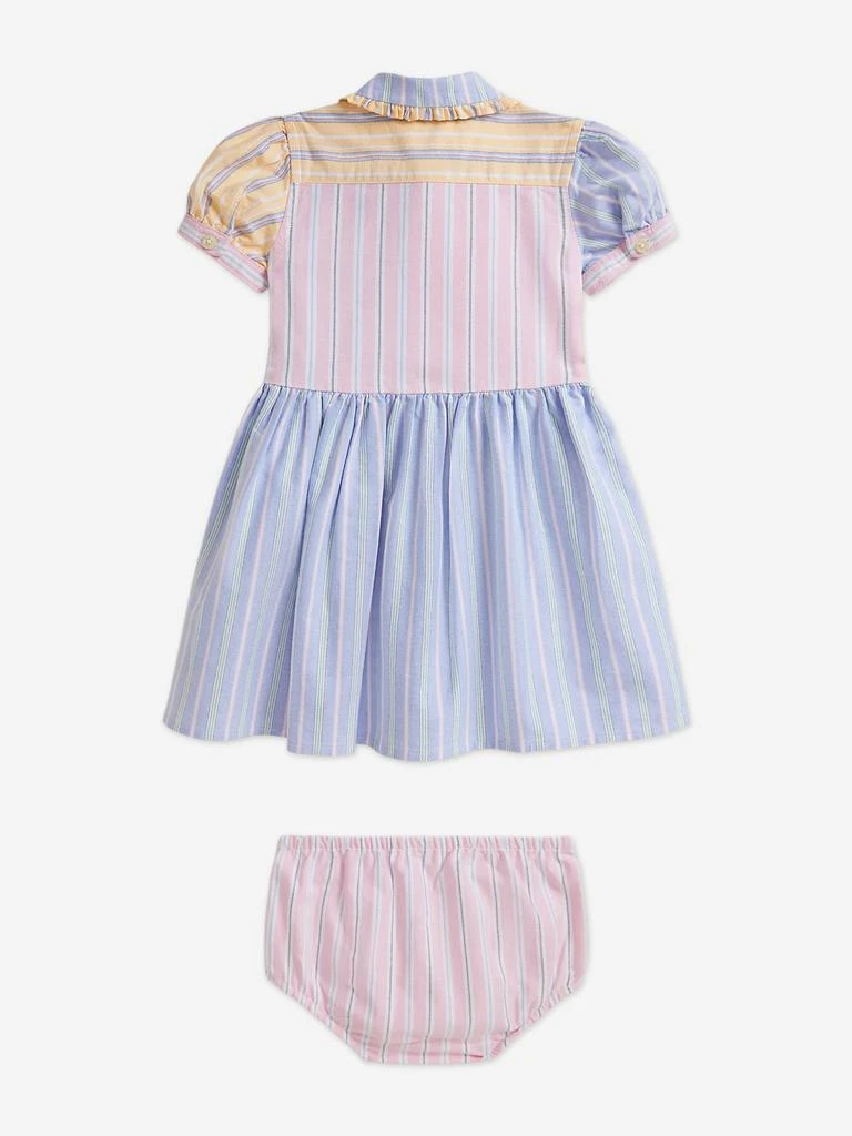 Ralph Lauren Ralph Lauren Baby Girls Striped Classic Oxford Shirt Dress in Blue 2