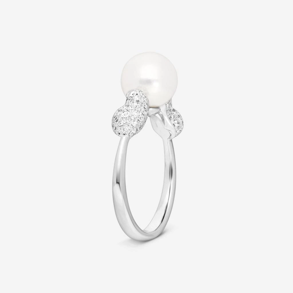 Assael Assael 18K White Gold Diamond & Akoya Cultured Pearl Ring Sz. 6 R4273 2