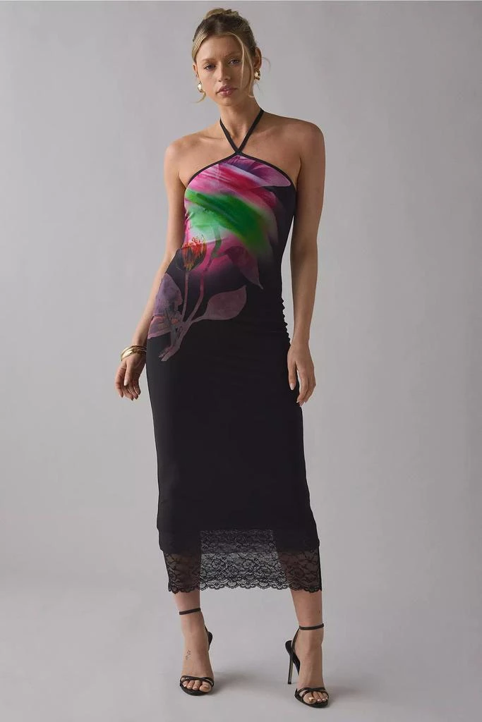 clooney fringe dress in flower yellow brown Clooney Fringe Dress in Flower Yellow Brown