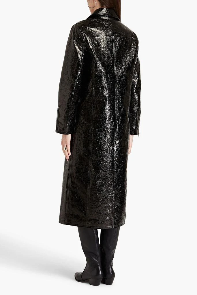 STAND STUDIO Crombie faux patent-leather coat 3