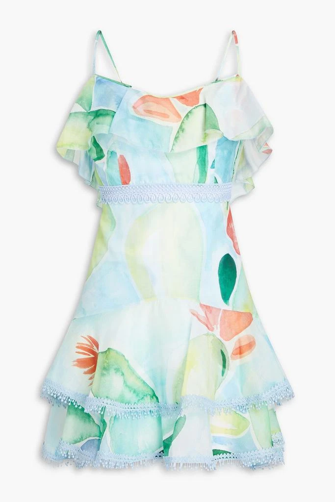 Charo Ruiz Ibiza Teruel ruffled cotton-blend voile mini dress 1