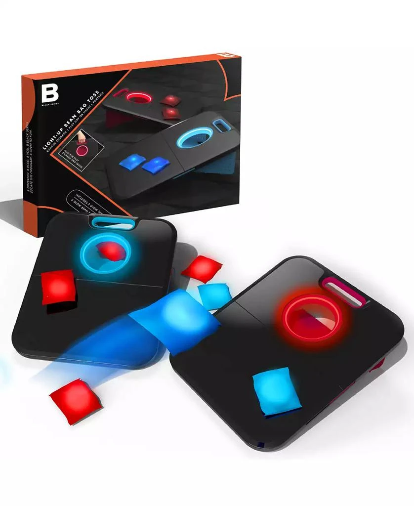 Black Series Light Up Bean Bag Toss Outdoor Game Set with Boards 1