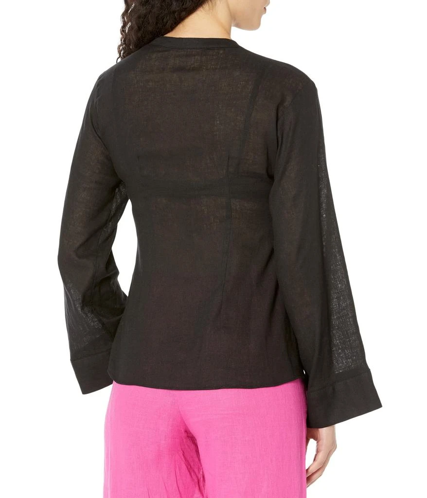 Michael Kors Solid Long Sleeve Tie Blouse 2