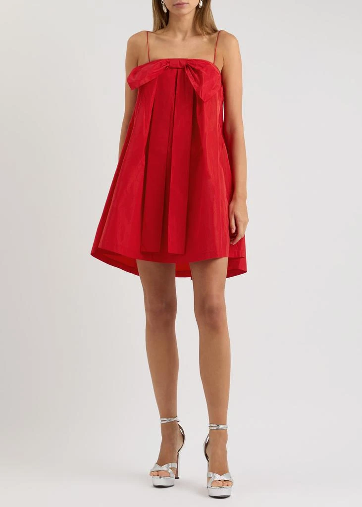 Bernadette Estee bow-embellished taffeta mini dress 4