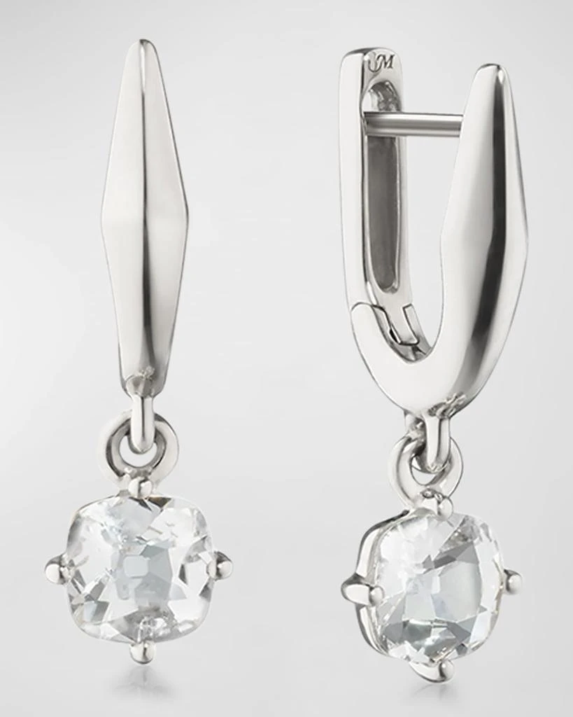 Monica Rich Kosann Sterling Silver Points North Earrings With Rock Crystals 1