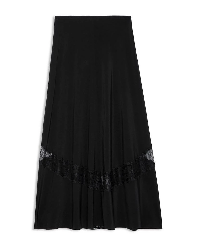 ZADIG & VOLTAIRE Jaylal Lace Detail Silk Skirt 7