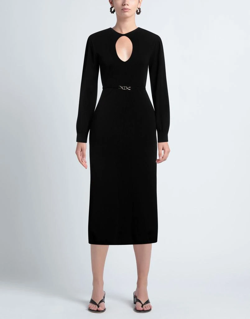 knee length dresses for ladies Abito Longuette Nero TWINSET