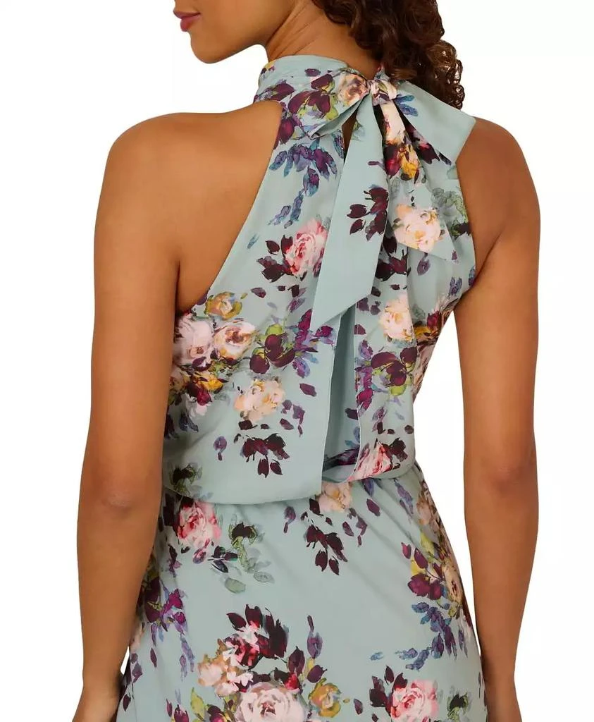 Adrianna Papell Women's Halter Chiffon Midi Dress 3