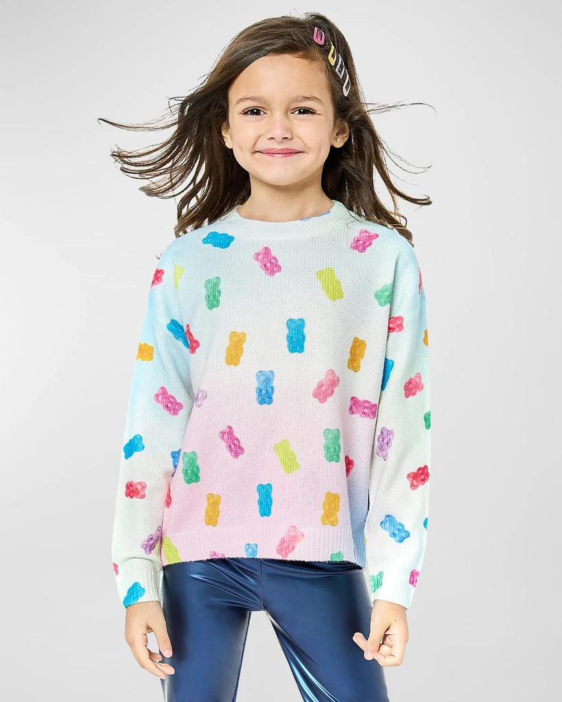 Hannah Banana Girl's Multicolor-Print Gummy Bear Sweater, Size 2T-10 1
