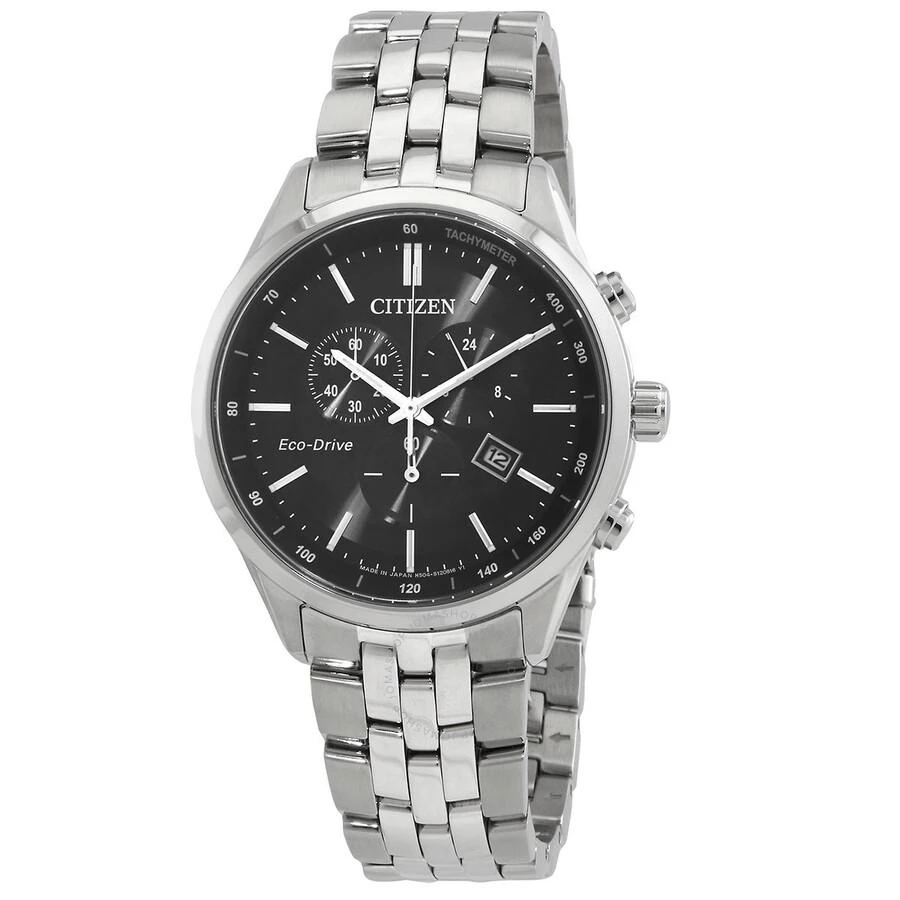 Citizen Eco-Drive Chronograph Black Dial Men's Watch AT2140-55E 1