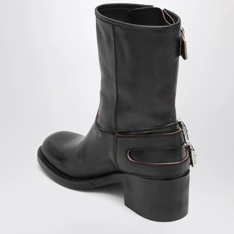 Chloé Black Dakota biker-style boot with vintage effect 4